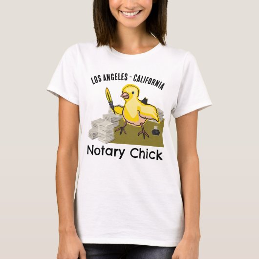 Notar Chick Yellow Feather Quill T-Shirt (Vorderseite)
