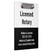 Notar Clipboard Schwarz Weiß Promo Pro Klemmbrett (Rechts)