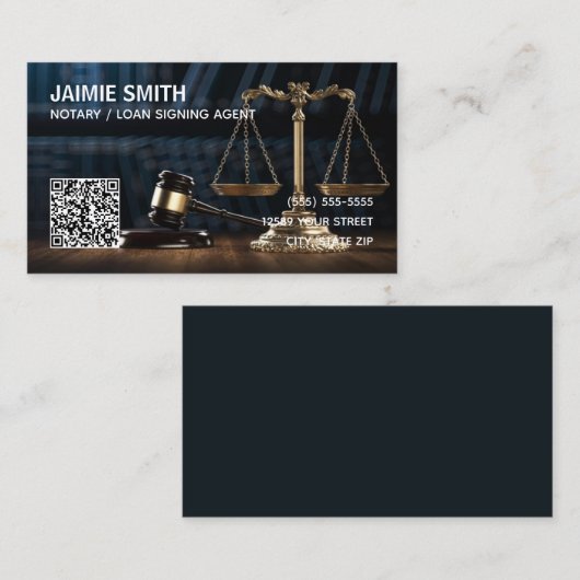 Notar Custom QR Visitenkarte (Vorne/Hinten)