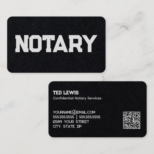 Notar Custom QR Visitenkarte (Vorne/Hinten)