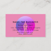 Notar Darlehen Unterschrift Agent Anwalt Pink Lila Visitenkarte (Rückseite)