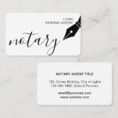 Notar-Darlehens-unterzeichnende Visitenkarte (Vorne/Hinten)