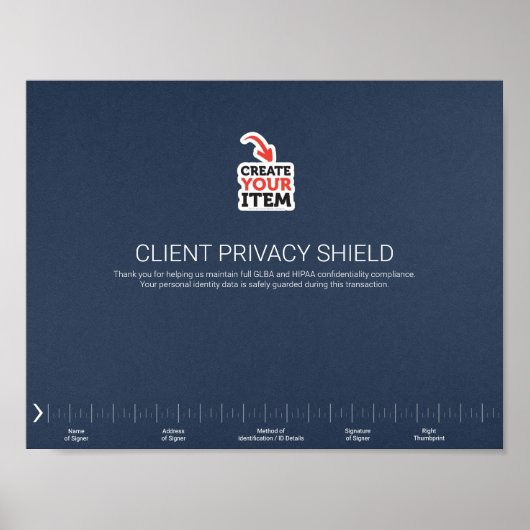 Notar-Datenschutzschild NNA-Journal Right Poster (Vorne)