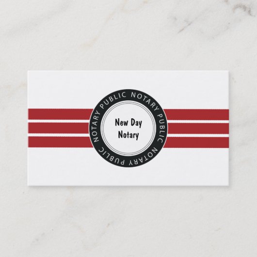 Notar-Dienstleistungen Visitenkarte (Vorderseite)