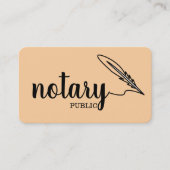 Notar Elegantes Skript Plain Schwarz & Weiß Visitenkarte (Vorderseite)