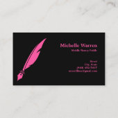 Notar Federleihe Unterzeichnung türkisfarben Gesch Visitenkarte (Rückseite)