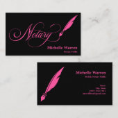 Notar Federleihe Unterzeichnung türkisfarben Gesch Visitenkarte (Vorne/Hinten)