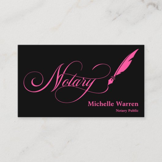 Notar Federleihe Unterzeichnung türkisfarben Gesch Visitenkarte (Vorderseite)