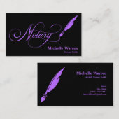 Notar Federleihe Unterzeichnung türkisfarben Gesch Visitenkarte (Vorne/Hinten)