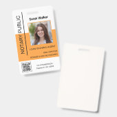 Notar-Foto-Büroangestellte gelb Ausweis (Vorder- & Rückseite)