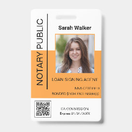 Notar-Foto-Büroangestellte gelb Ausweis