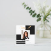 Notar Foto QR-Code Kreditsignierung Agent Quadratische Visitenkarte (Stehend Vorderseite)