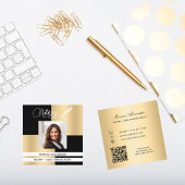 Notar Foto QR-Code Kreditsignierung Agent Quadratische Visitenkarte