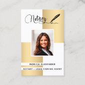 Notar Foto QR-Code Kreditsignierung Agent Visitenkarte (Vorderseite)