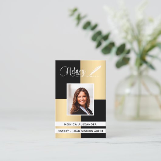 Notar Foto QR-Code Kreditsignierung Agent Visitenkarte (Stehend Vorderseite)