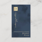 Notar für berufliches Blaues Gold Visitenkarte (Vorderseite)