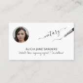 Notar für moderne Fotos Agent für mobile Signatur Visitenkarte (Vorderseite)