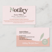 Notar für Typografie - Agent für öffentliche Darle Visitenkarte (Vorne/Hinten)