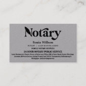 Notar für Typografie - Agent für öffentliche Darle Visitenkarte (Vorderseite)