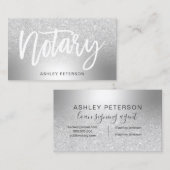 Notar-Glitzer-Metallfolie Visitenkarte (Vorne/Hinten)