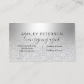 Notar-Glitzer-Metallfolie Visitenkarte (Rückseite)