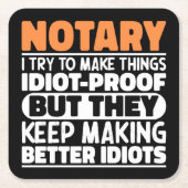 Notar Ich versuche Dinge zu machen Lustige Sprüche Rechteckiger Pappuntersetzer (Vorderseite)
