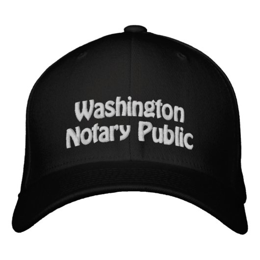 Notar in Washington Public bestickte Baseball Cap Bestickte Baseballkappe (Vorderseite)