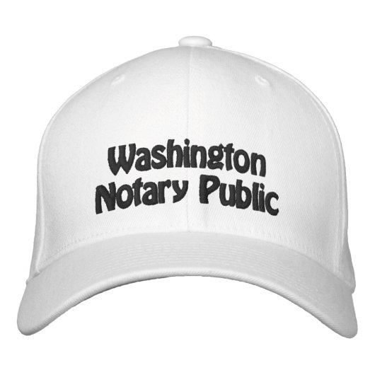 Notar in Washington Public bestickte Baseball Cap Bestickte Baseballkappe (Vorderseite)