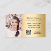 Notar Kreditsignierung Agent Gold Foto QR Code Visitenkarte (Rückseite)