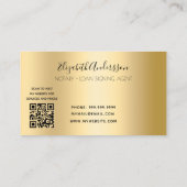 Notar Kreditsignierung Agent Gold QR-Code Visitenkarte (Rückseite)