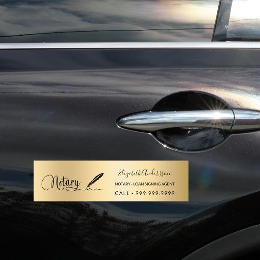 Notar Kreditsignierung Agent Gold-Skript Autoaufkleber