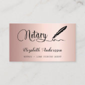 Notar Kreditsignierung Agent Rose Goldrot QR-Code Visitenkarte (Vorderseite)