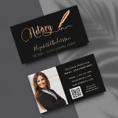 Notar Kreditsignierung Agent schwarze Rose Foto QR Visitenkarte