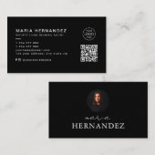 Notar Kreditsignierung Agent voll schwarzes Foto Q Visitenkarte (Vorne/Hinten)