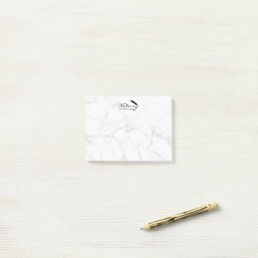 Notar-Kreditunterschrift Agent Beruflich Marmor Post-it Klebezettel (Auf Schreibtisch)