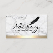 Notar-Kreditunterschrift Agent Gold Border Marble Visitenkarte (Vorderseite)
