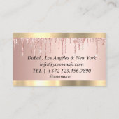 Notar-Kreditunterschrift Agent Rose Gold Border Ma Visitenkarte (Rückseite)