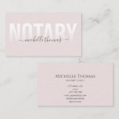 Notar-Kreditunterschrift Agent Rose Gold Marble Visitenkarte (Vorne/Hinten)