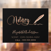 Notar-Kreditunterzeichnung Agent schwarze Rose Gol Fensteraufkleber (Blatt 2)