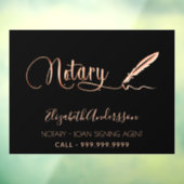 Notar-Kreditunterzeichnung Agent schwarze Rose Gol Fensteraufkleber (Blatt 3)