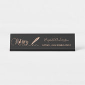 Notar-Kreditunterzeichnung Agent schwarze Rose Gol Schreibtischnamensplakette (Vorderseite )