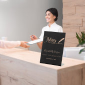 Notar-Kreditunterzeichnung Agent schwarze Rose Gol Sockelschild