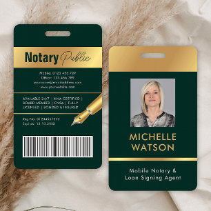 Notar-Kreditvertragsunterzeichnungsagent Foto-ID G Ausweis