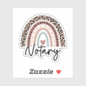 Notar Leopard Regenbogen, Niedlicher Notar Aufkleber (Blatt)