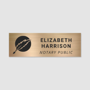 Notar Logo Gold Namensschild