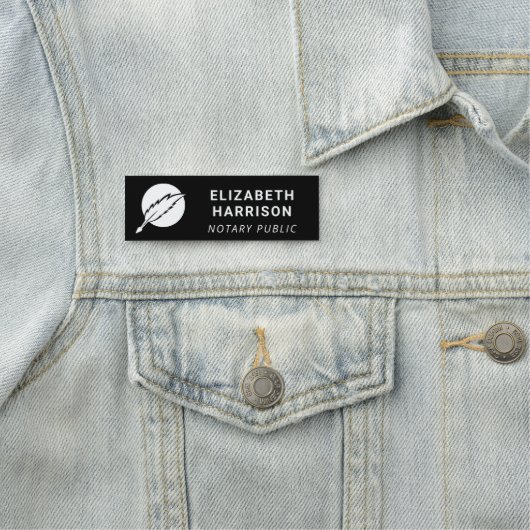 Notar-Logo schwarz Namensschild (Beispiel)