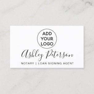 Notar Logo-Typografie minimalistisch schwarz-weiß Visitenkarte