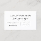 Notar Logo-Typografie minimalistisch schwarz-weiß Visitenkarte (Rückseite)