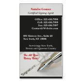 Notar Magnetische Visitenkarte (Vorderseite Vertikal)