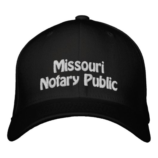 Notar Missouri Public bestickte Baseball Cap Baseballkappe (Vorderseite)